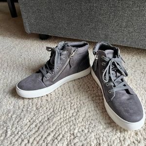 Report High Top Suade Sneakers in Charcoal